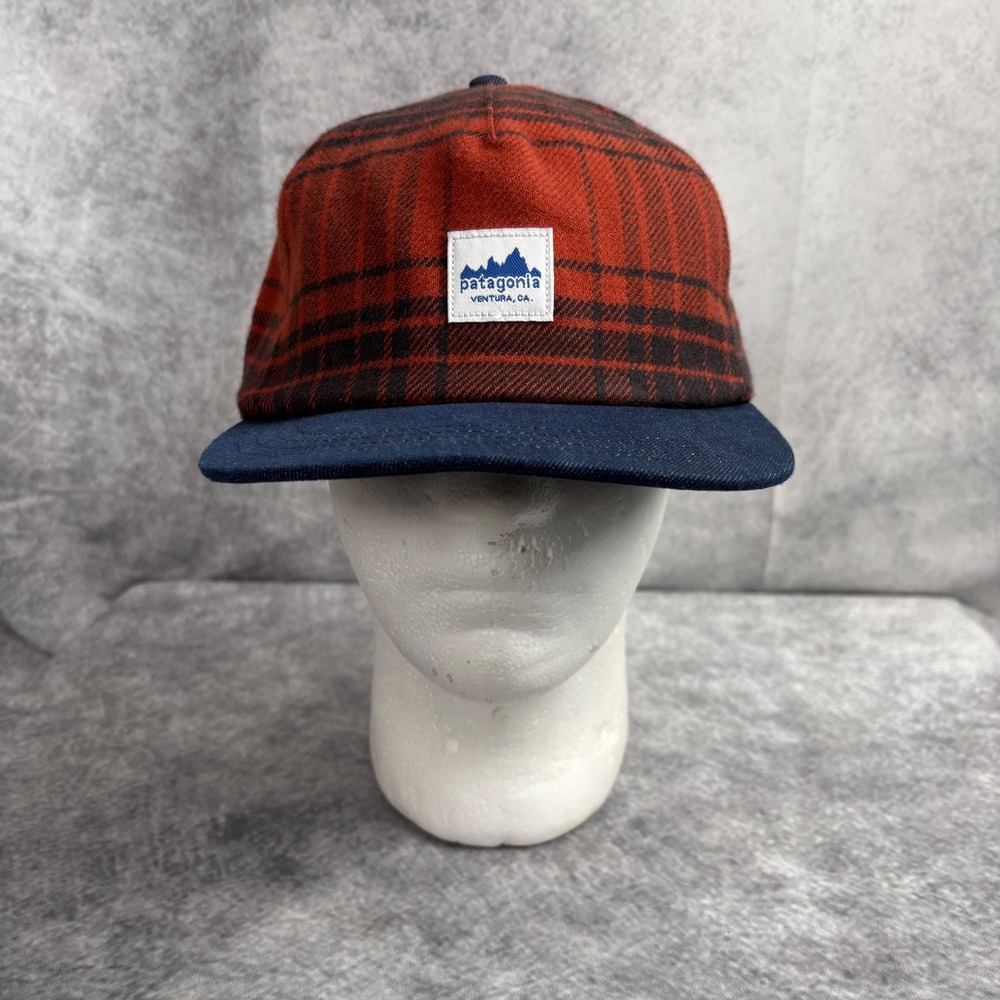 Patagonia Adult Range Flat Billed Snapback Trucker Hat in Cascade Burnished Red - Picture 1 of 9